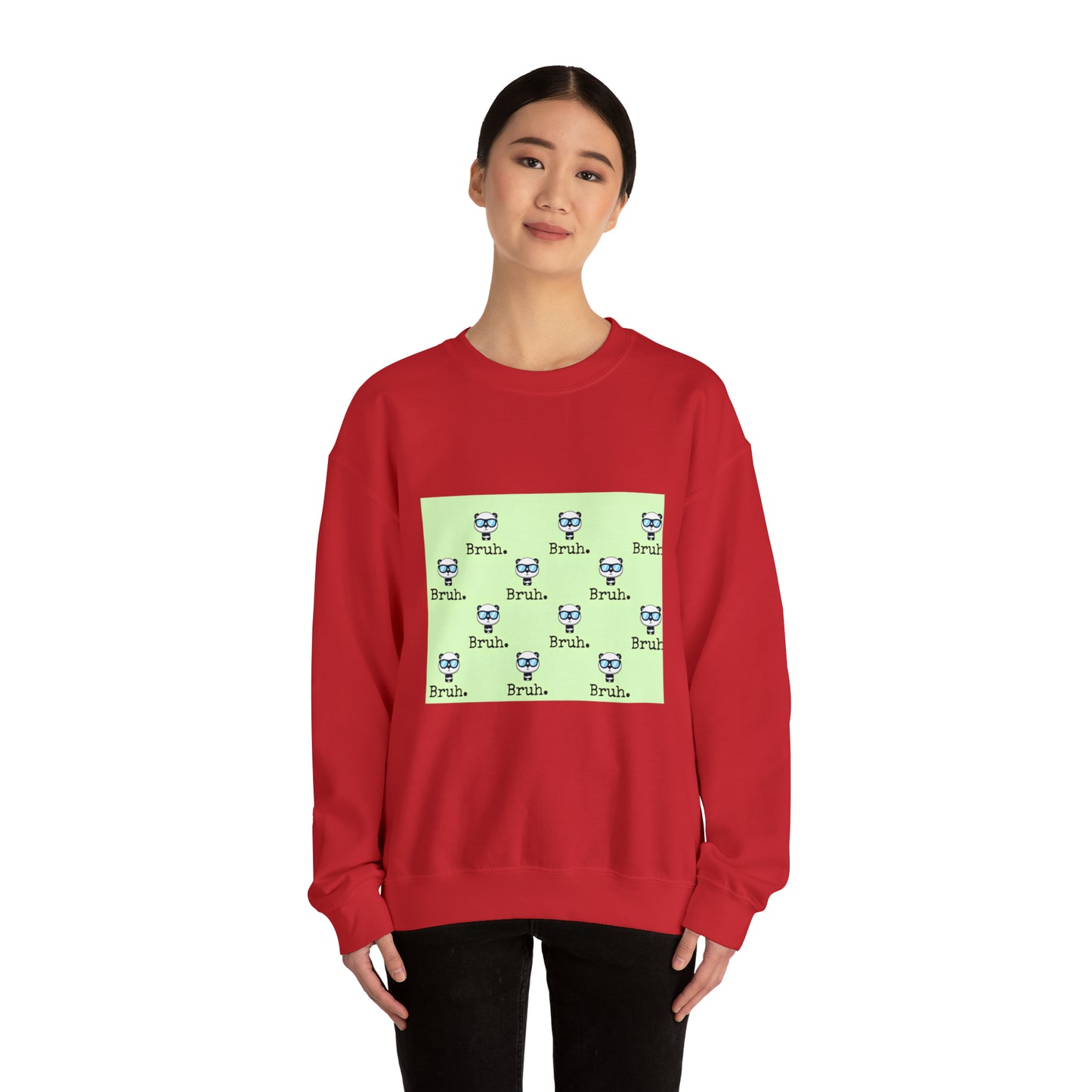 Bruh. Panda Unisex Crewneck Sweatshirt