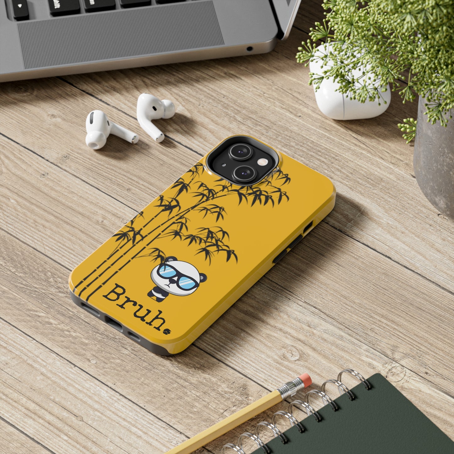 Bruh. Yellow Panda case, high quality.