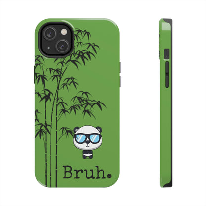 Bruh. Green Panda IPhone case