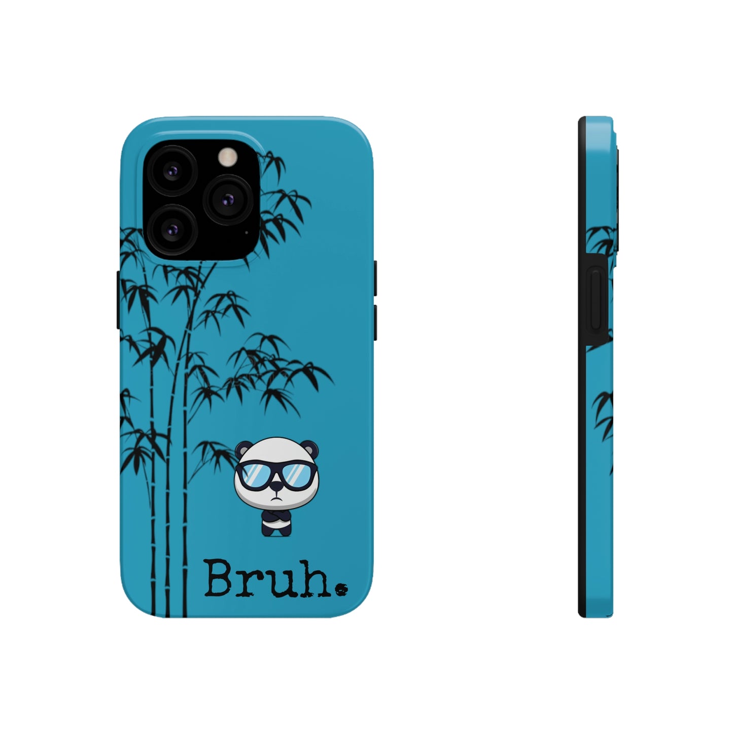 Bruh. Turqoise Panda IPhone case