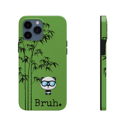 Bruh. Green Panda IPhone case