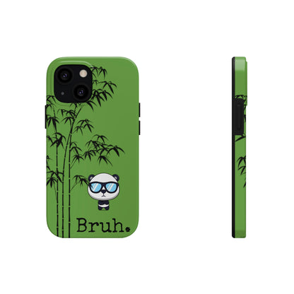 Bruh. Green Panda IPhone case