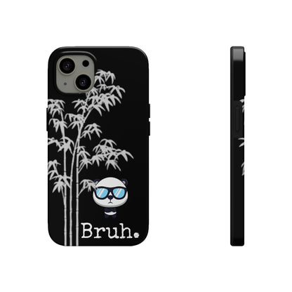 Bruh Black Panda Iphone case, high quality.