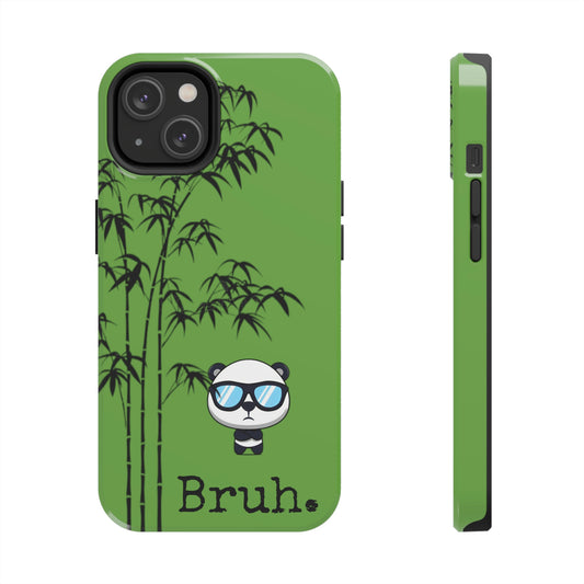 Bruh. Green Panda IPhone case