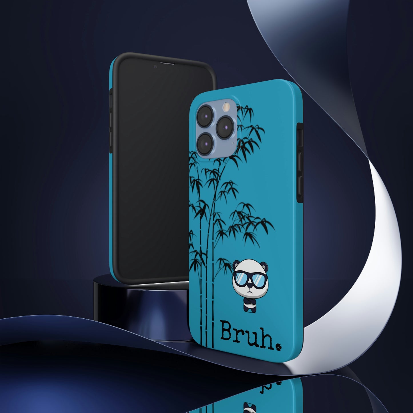 Bruh. Turqoise Panda IPhone case