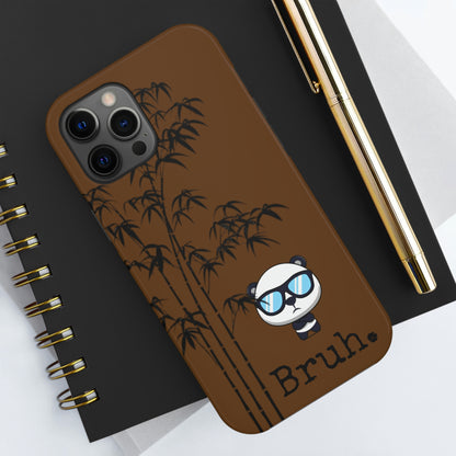 Bruh. Brown Panda IPhone case