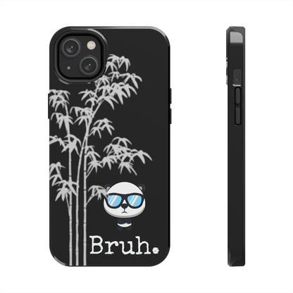 Bruh Black Panda Iphone case, high quality.