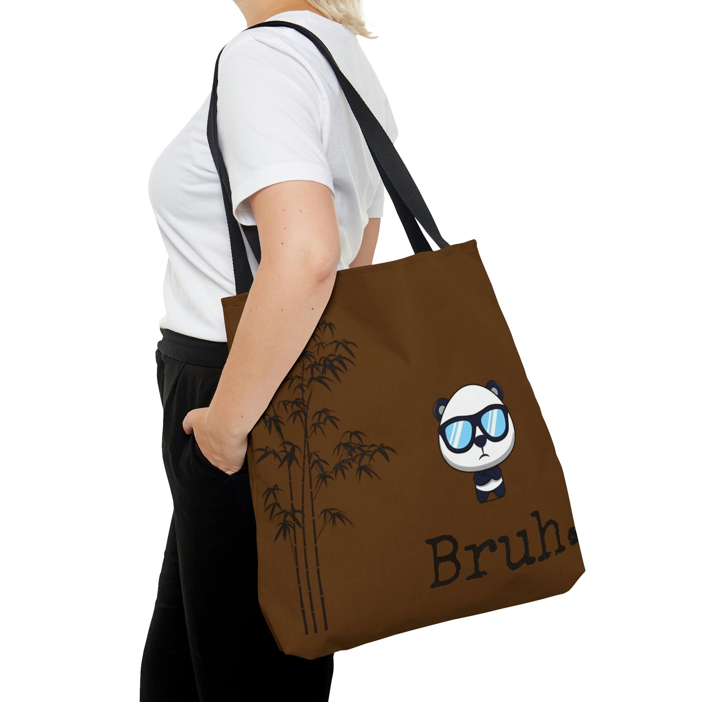 Bruh. Panda Brown Tote bag