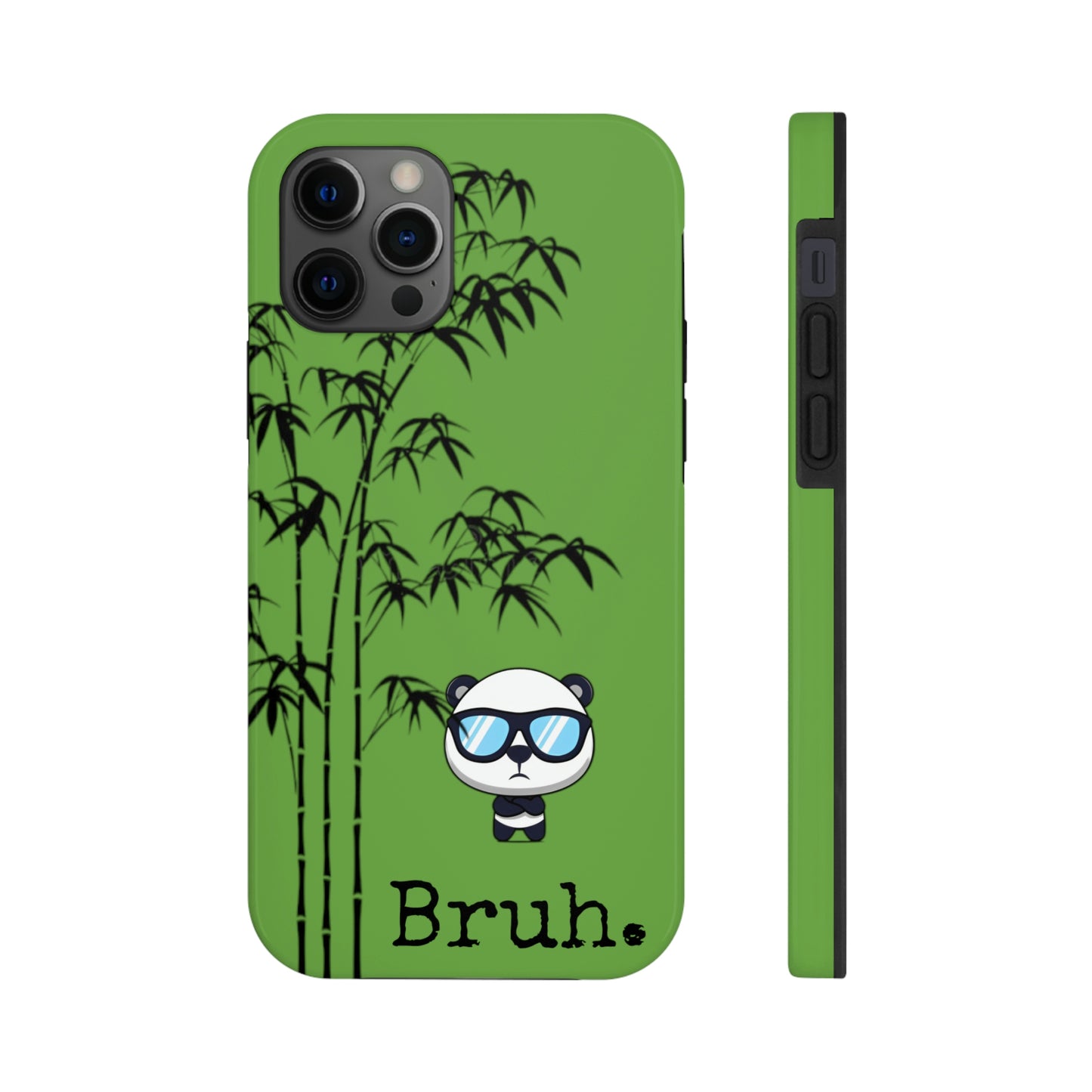 Bruh. Green Panda IPhone case