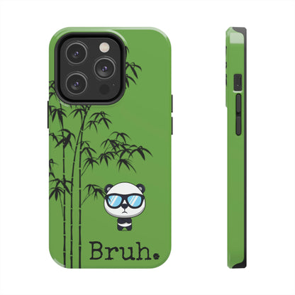 Bruh. Green Panda IPhone case