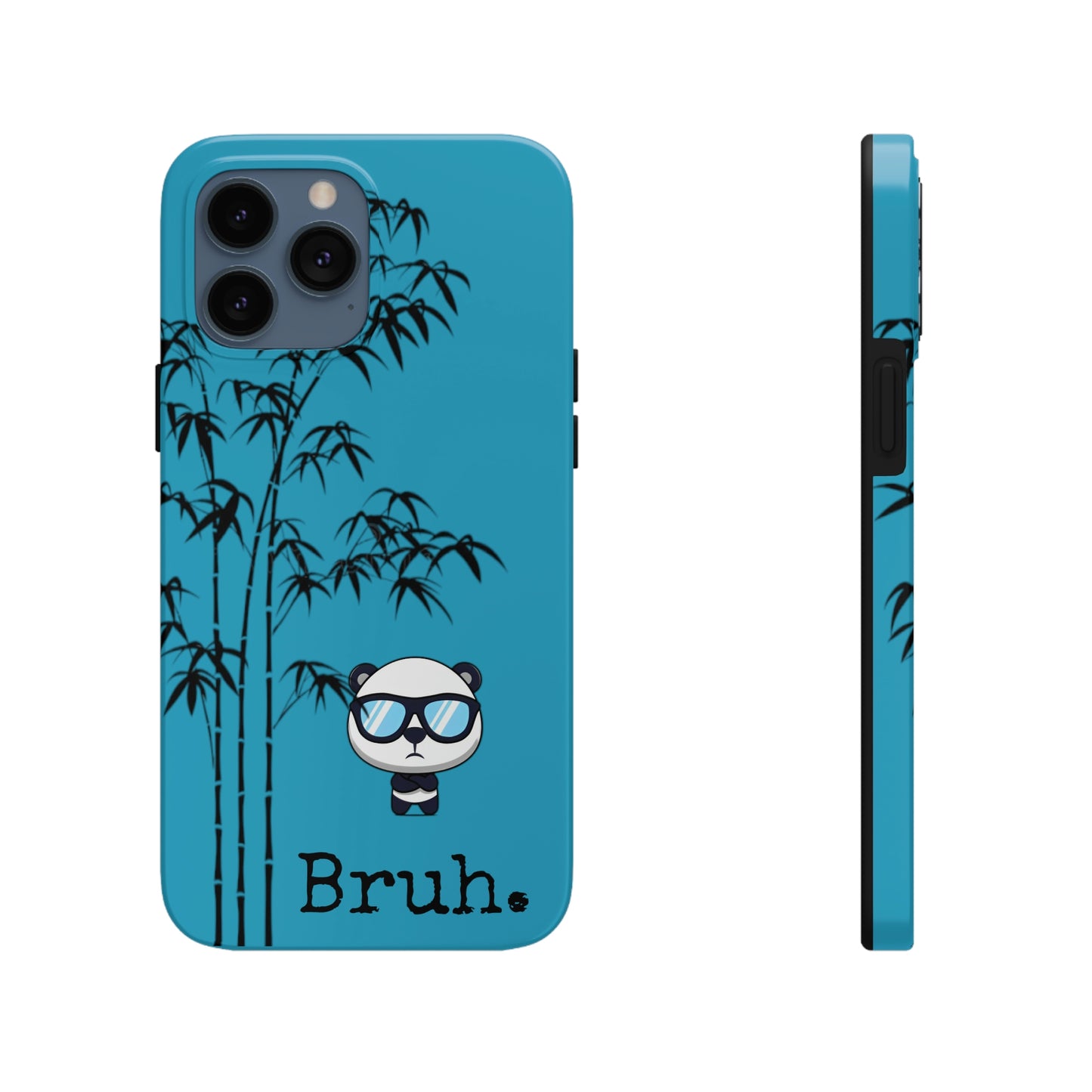 Bruh. Turqoise Panda IPhone case