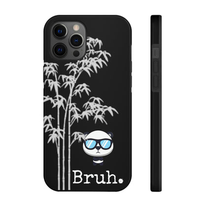 Bruh Black Panda Iphone case, high quality.