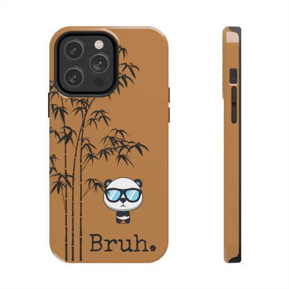 Bruh. Light Brown Panda IPhone case