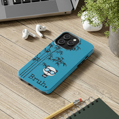 Bruh. Turqoise Panda IPhone case