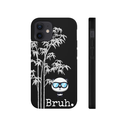 Bruh Black Panda Iphone case, high quality.