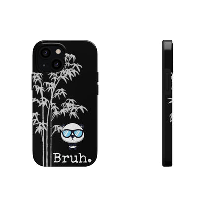 Bruh Black Panda Iphone case, high quality.