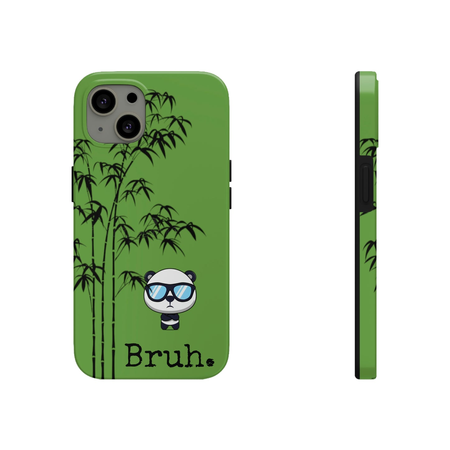 Bruh. Green Panda IPhone case