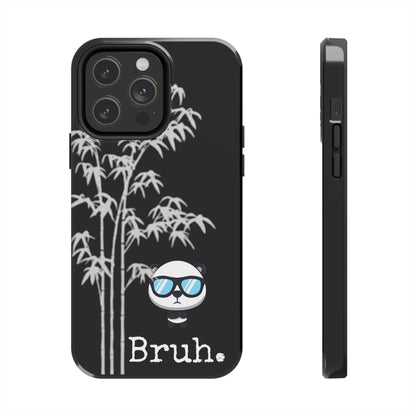 Bruh Black Panda Iphone case, high quality.