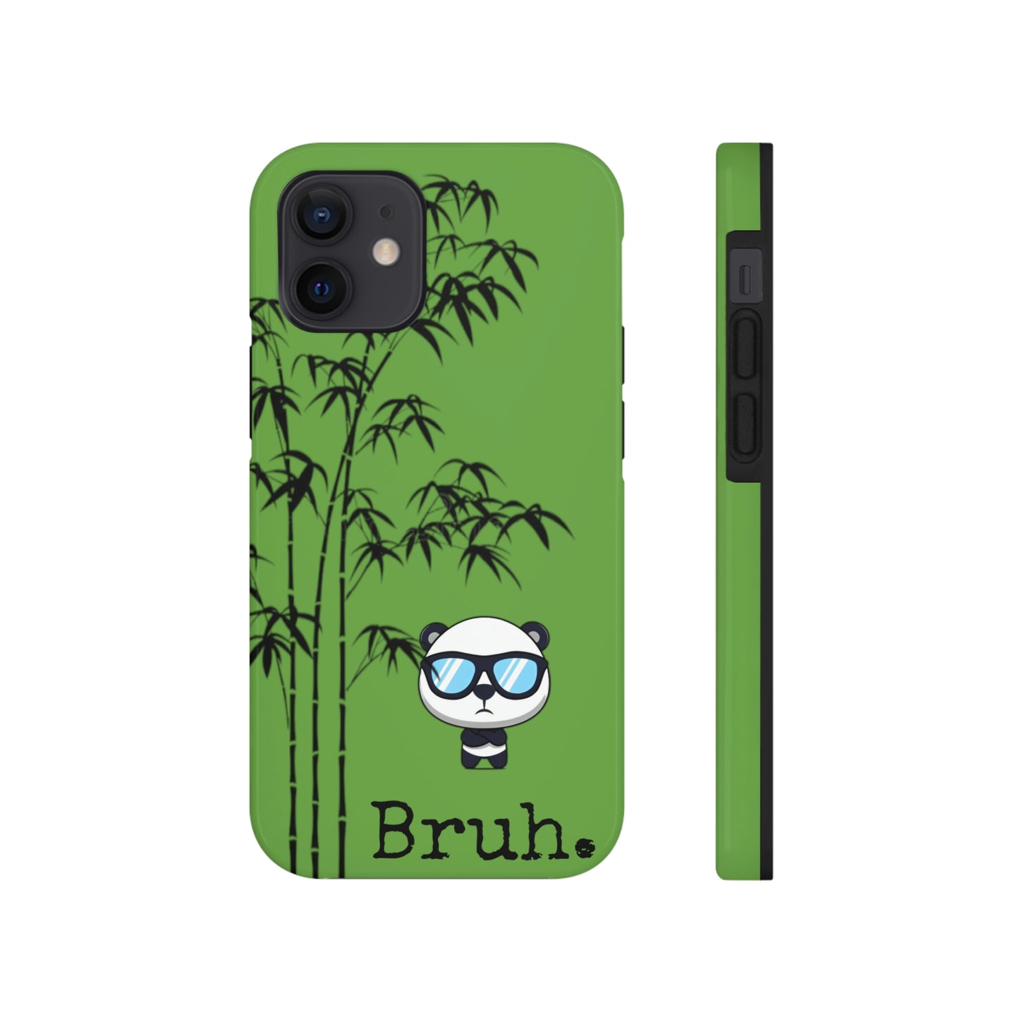 Bruh. Green Panda IPhone case