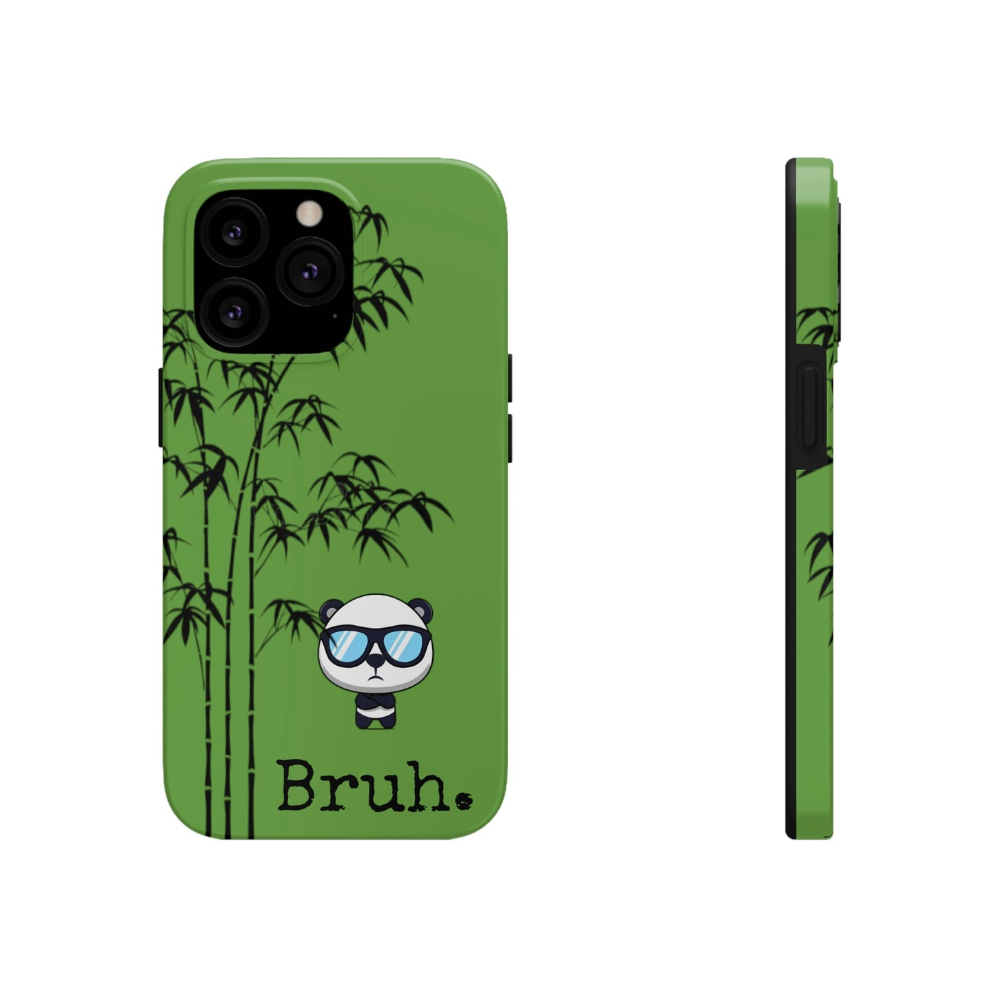 Bruh. Green Panda IPhone case