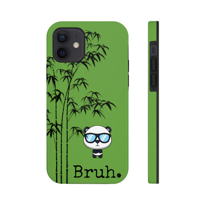 Bruh. Green Panda IPhone case