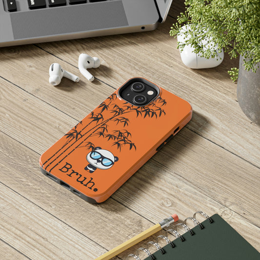 Bruh Orange Panda IPhone case