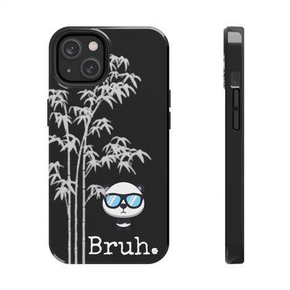 Bruh Black Panda Iphone case, high quality.