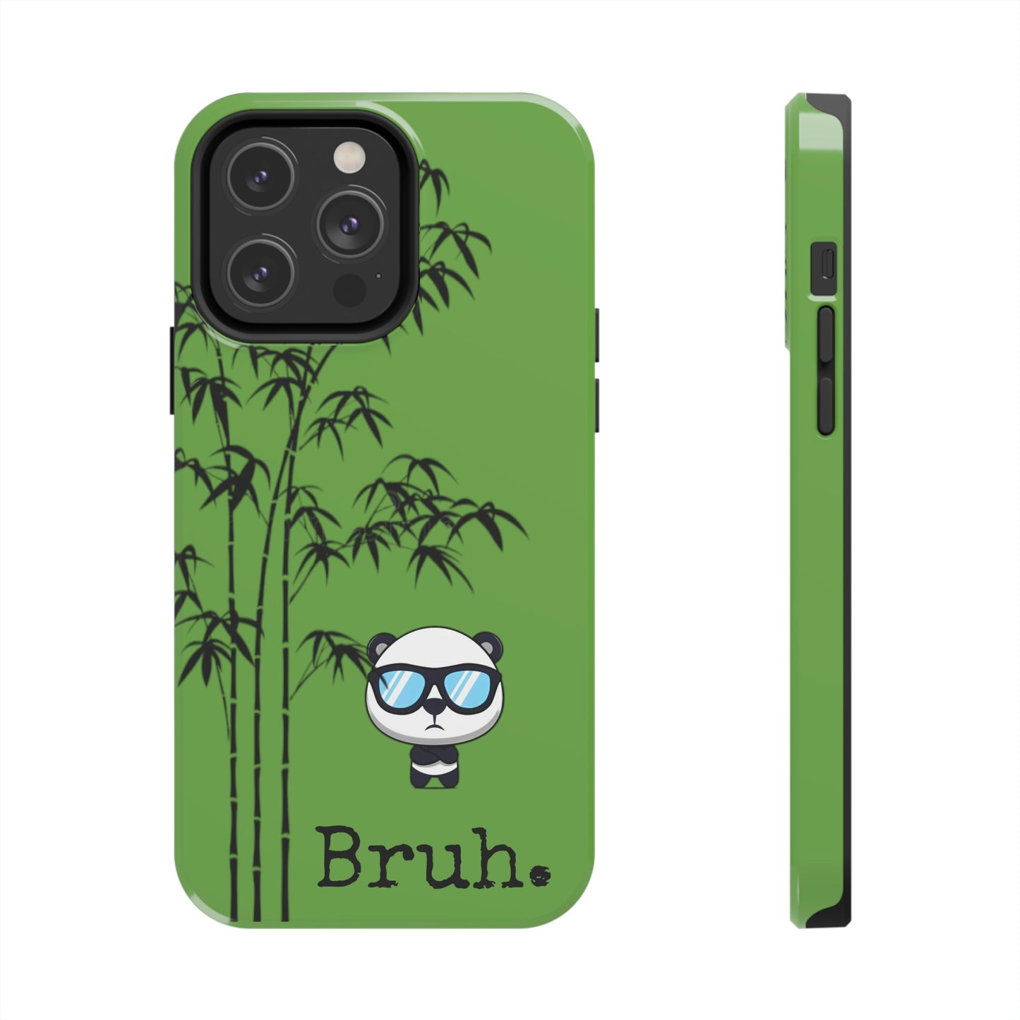 Bruh. Green Panda IPhone case